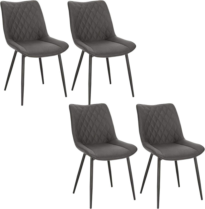 WOLTU 4 x Esszimmerstühle 4er Set Esszimmerstuhl Küchenstuhl Polsterstuhl Design Stuhl mit Rückenleh