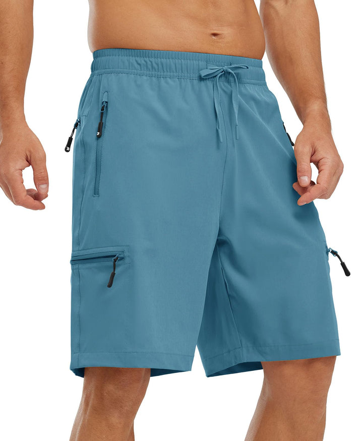 YSENTO Herren Kurze Wanderhose Leichte Sommer Kurze Outdoor Cargohose Schnelltrocknend Kurze Trekkin