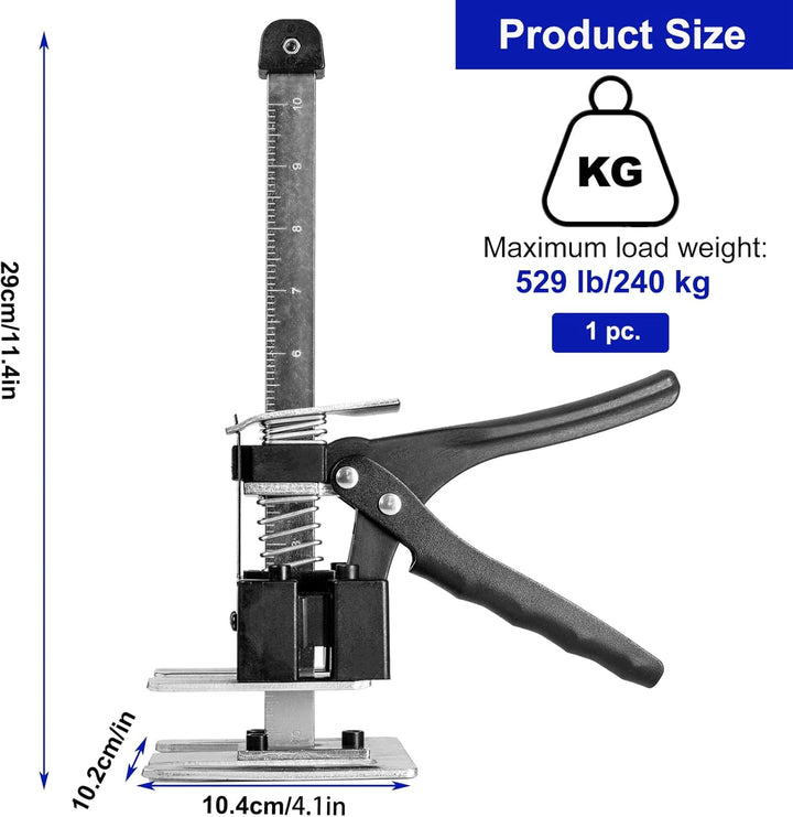 Arbeitssparende Armtürverwendung Plattenheber Schrankheber Klemmplatten-Nivelliersystem 529lb/240kg
