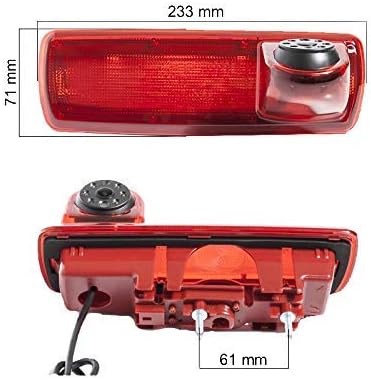 Rückfahrkamera Vivaro Kamera an 3. Bremsleuchte Dachkante Einparkhilfe (NTSC) für Vauxhall Vivaro X8