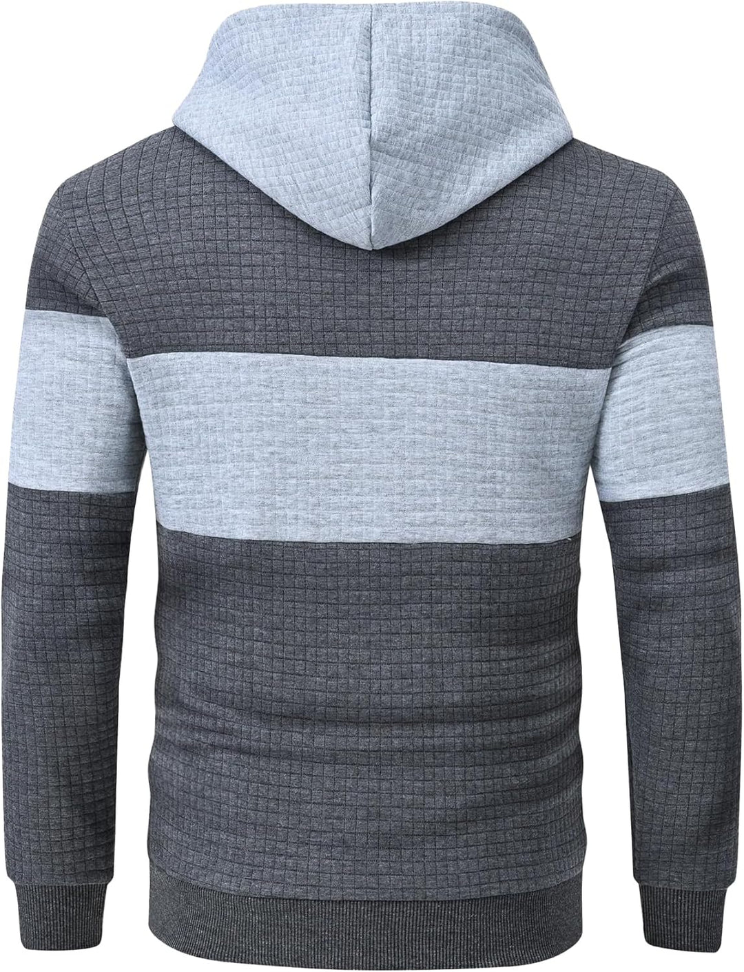 YuKaiChen Herren Pullover Herren Patchwork Hoodie Langarm Jacquard Kaputzenpullover Farbblock Sweats