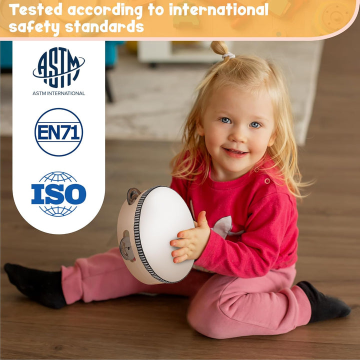 STOIE'S Musikinstrumente für Kinder ab 3 Jahre Holz Montessori Instrumente Kinder Musikinstrumente B