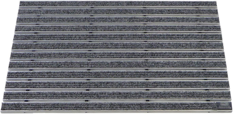 EMCO Eingangsmatte DIPLOMAT Rips hellgrau 22mm Fussmatte Schmutzfangmatte Fussabtreter Antirutschmat