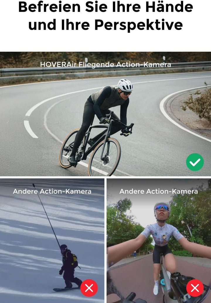 HOVERAir X1 PROMAX Drohne mit Kamera 8K, Faltbar Action Cam mit über 15 vollautomatischen Flugmodi,
