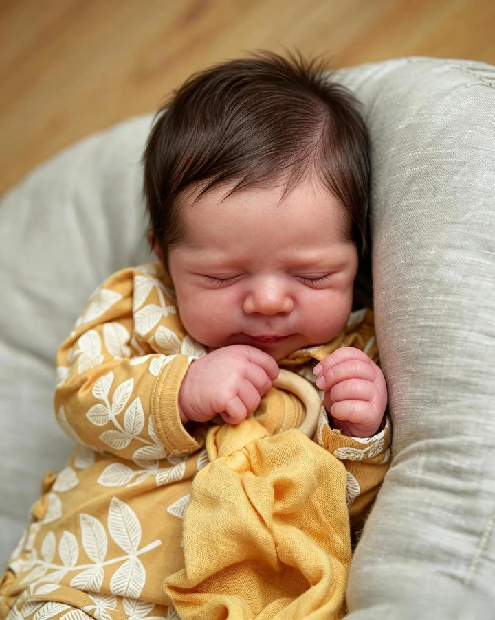 Zero pam Reborn Baby Puppen Vollsilikon Lebensecht-48CM Silikon Baby Mädchen Mit Haaren, Wie Echtes