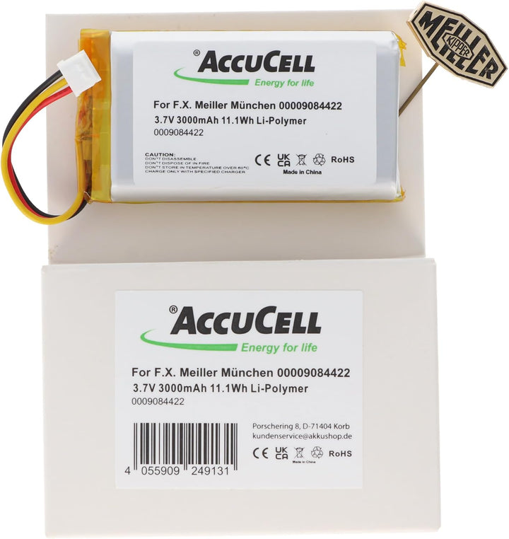 Akku kompatibel mit F.X. Meiller München 0000 9084 422, 3.8 Volt, 3000mAh Li-Polymer