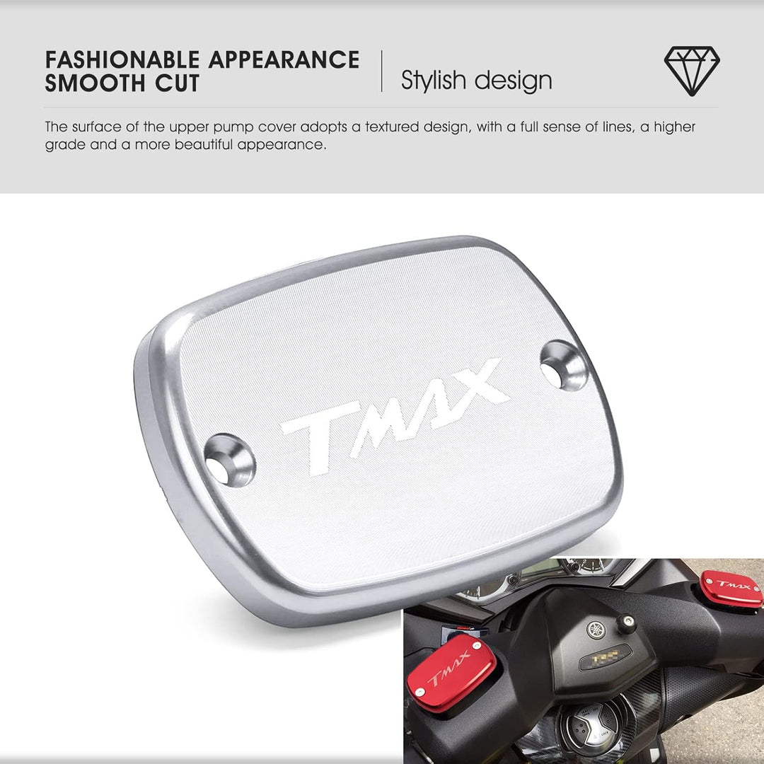 MOLONG 2 Stücke Motorradzubehör Vorderen Bremsflüssigkeitsbehälter Deckelschutz für T-MAX 500 Tmax 5