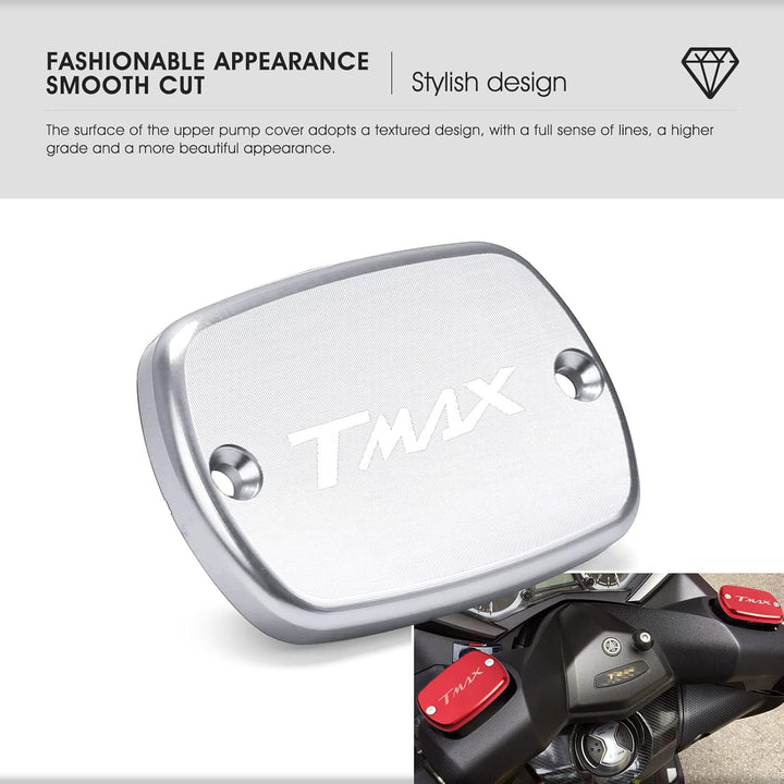 MOLONG 2 Stücke Motorradzubehör Vorderen Bremsflüssigkeitsbehälter Deckelschutz für T-MAX 500 Tmax 5