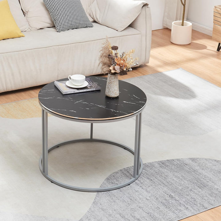 [en.casa] Couchtisch Aulum Beistelltisch 50 x 80 cm Kaffeetisch aus Spanplatte und Metall Sofatisch