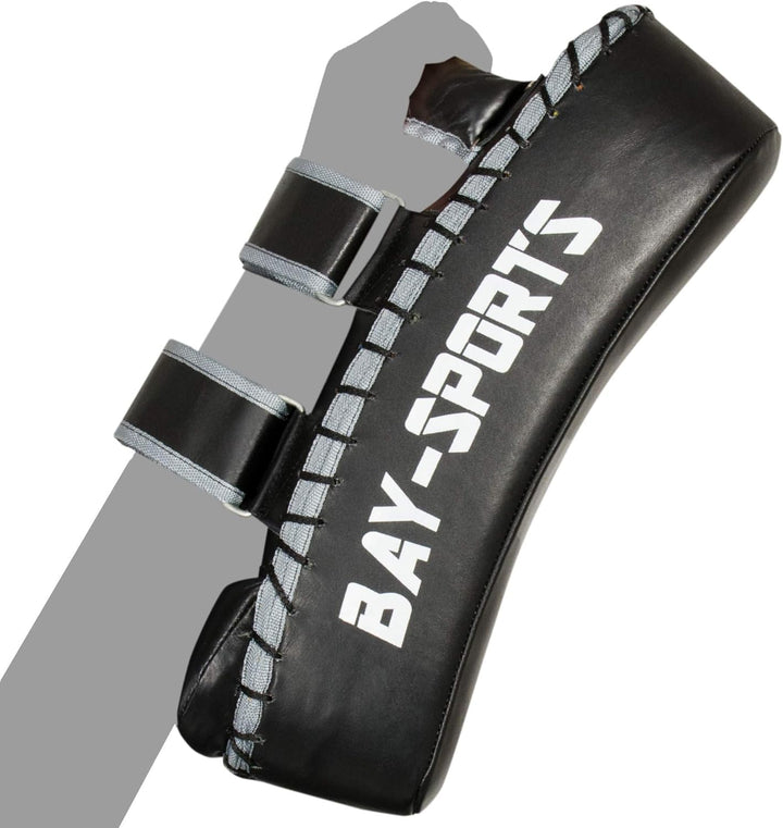 BAY Thai Tech Arm Schlagpolster aus Echtleder mit Klettverschluss und Halteriemen, Makiwara für Muay
