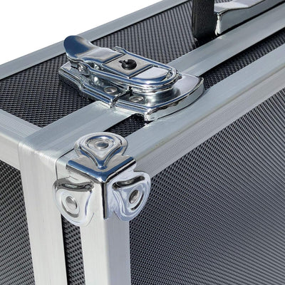 ECI® Aluminium Koffer Schwarz mit Würfelschaum Leer-Koffer Alukoffer Alu Box Werkzeugkoffer LxBxH 40