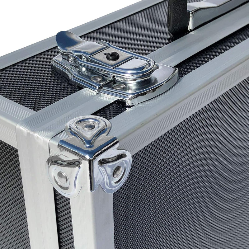 ECI® Aluminium Koffer Schwarz mit Würfelschaum Leer-Koffer Alukoffer Alu Box Werkzeugkoffer LxBxH 40