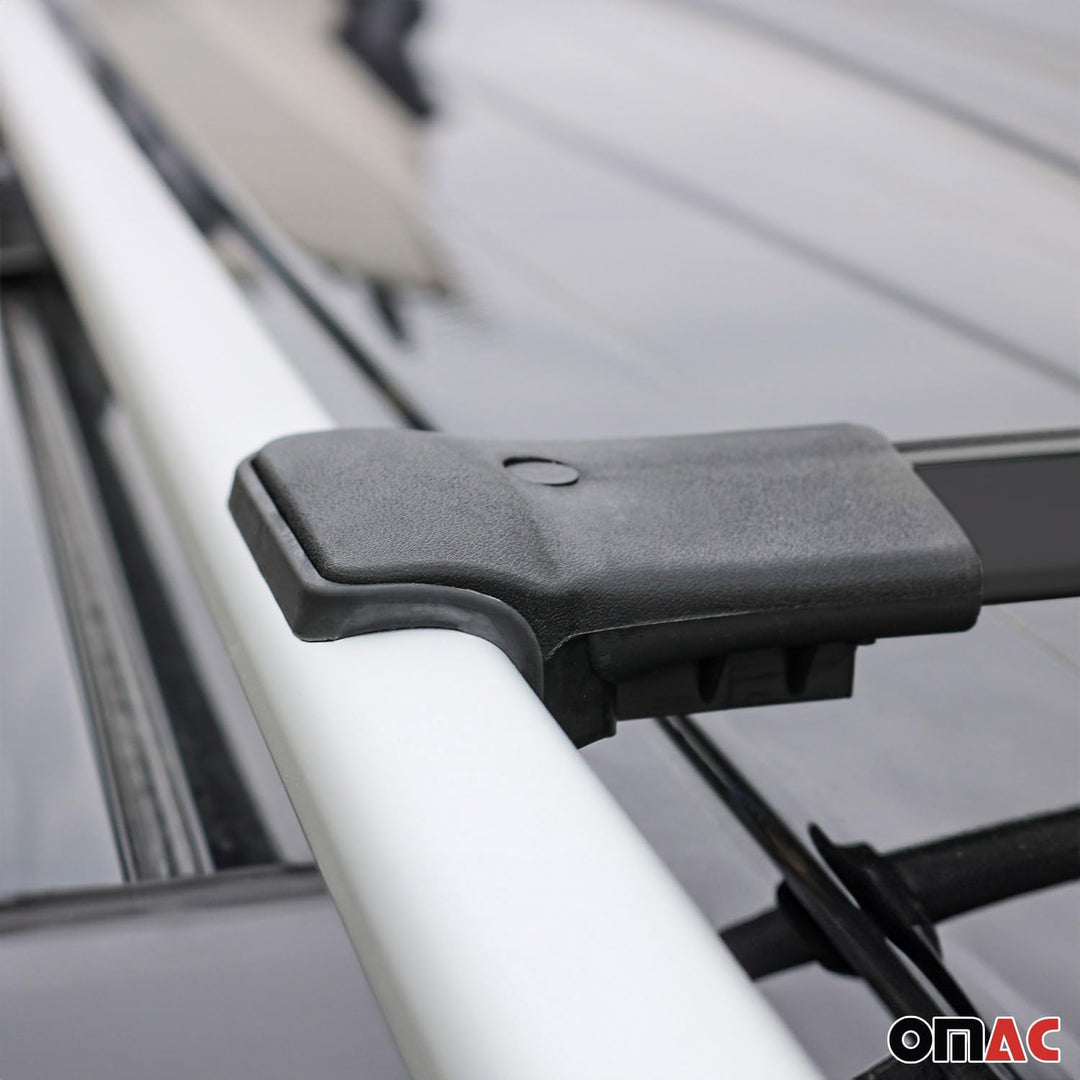 OMAC Dachträger Gepäckträger kompatibel mit VW Caddy 2003-2020 Relingträger Aluminium Schwarz 2X, Sc