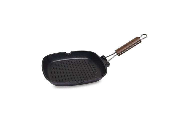 Zanetti - Grillpfanne mit Antihaftbeschichtung, 5 Schichten, 26 x 26 cm, aus Aluminiumguss, kratzfes