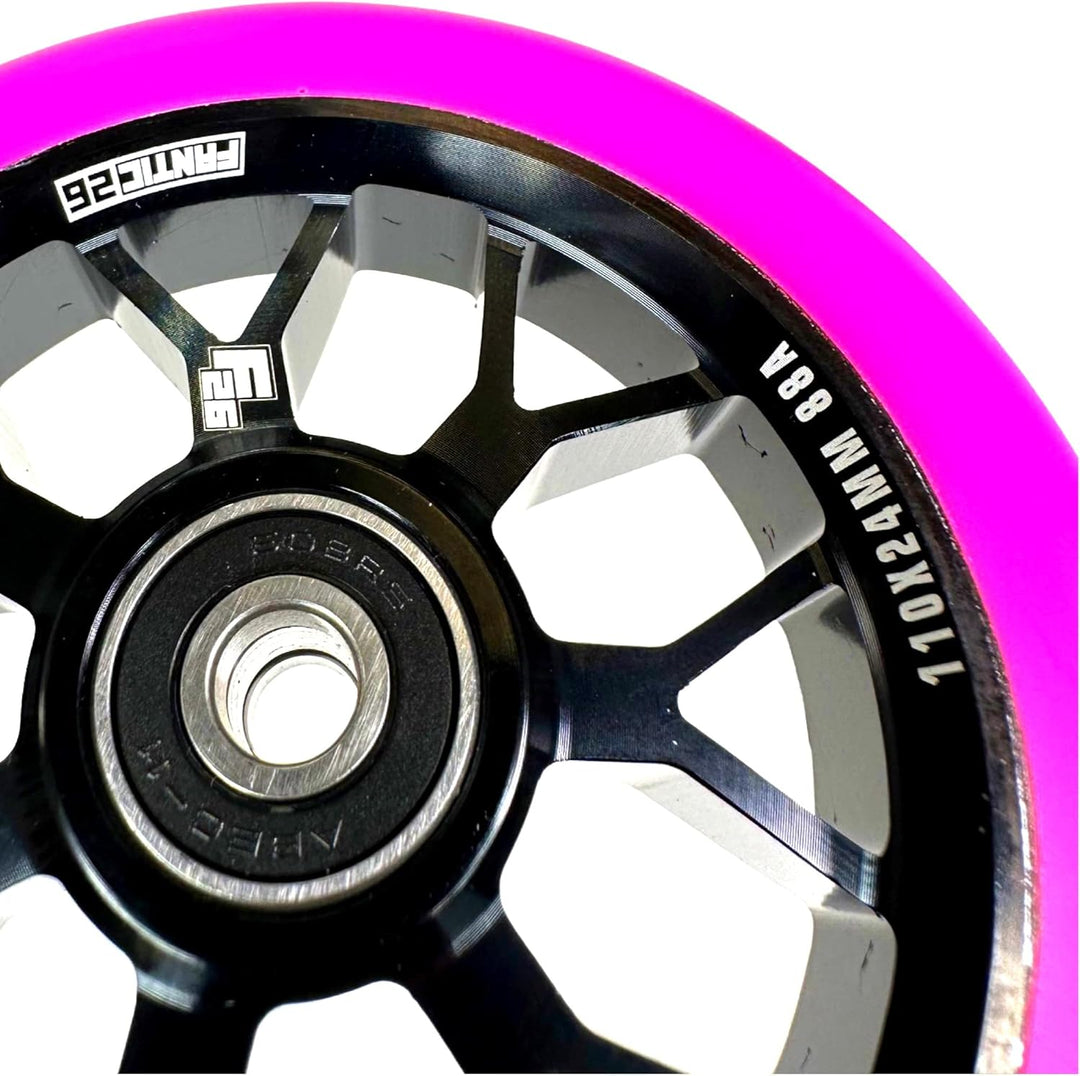 Fantic26 Spy7 Stunt Scooter Rolle I Trick I Tret I Kinder I Roller I Wheel I 110mm I ABEC 11 I Schne