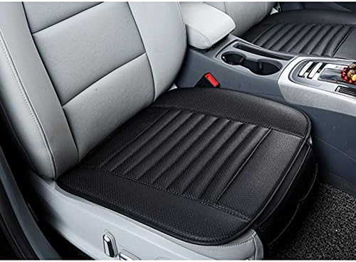 HONCENMAX Auto Sitzauflage Sitzkissen Universal Sitzauflagen Autositzbezüge - BambusKohle PU Leder -
