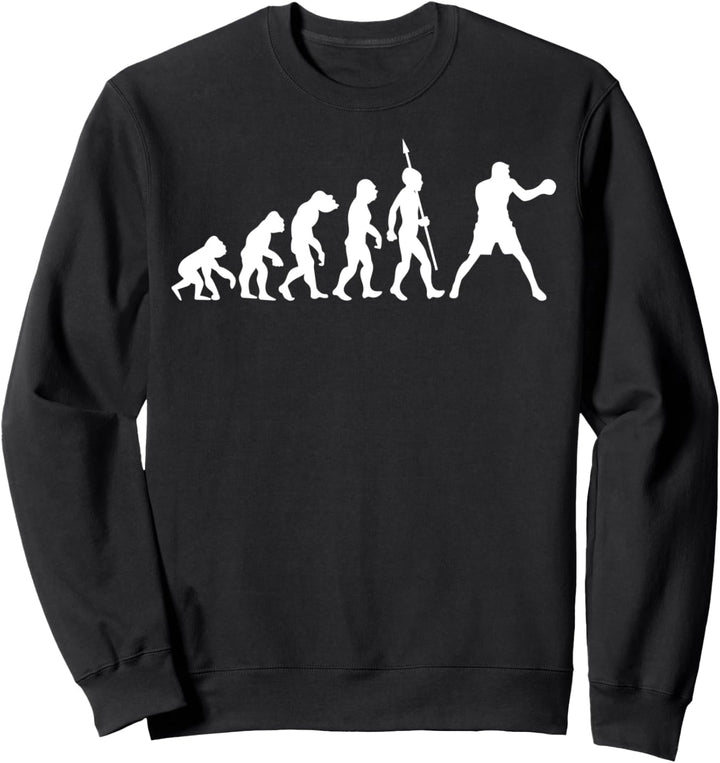 Boxer Boxen Evolution Lustig Kampfsport Boxsport Faustkampf Sweatshirt