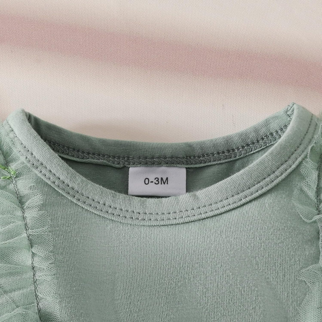 Babykleidung für Neugeborene Mädchen Gerüschtes Kleid mit Blumendruck Sommer Outfits Süsses Schleife