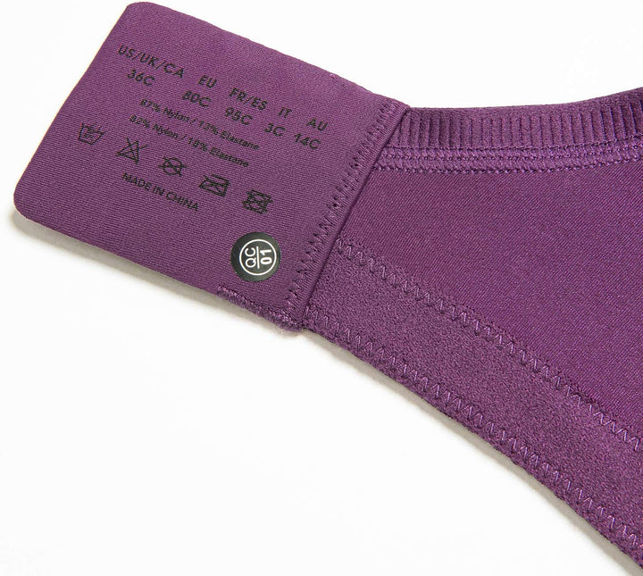 Deyllo Damen Vollschalen Minimizer BH Nicht Bügel Grosse Grössen BH Klassischer Lila 80F, Lila 80F