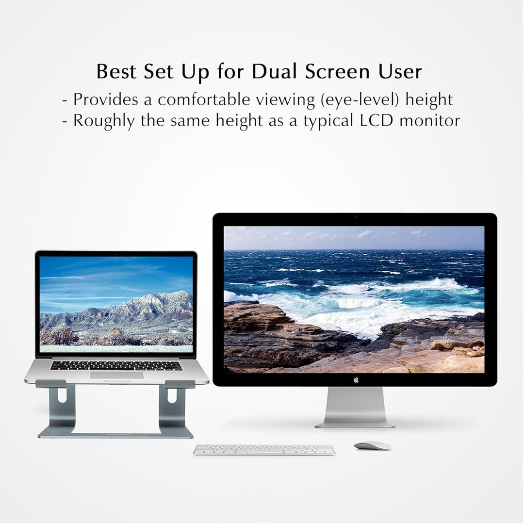 BoYata Laptop Ständer, Ergonomisch Aluminium Notebook Ständer, Tragbarer Belüfteter Laptop Halterung