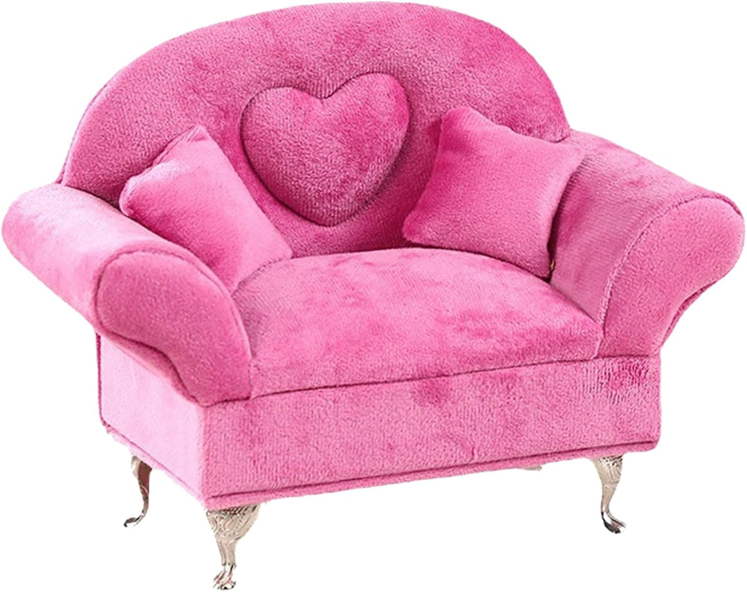 Wedhapy Möbel im Massstab 1/6 Schmuckschatulle Fach zum Öffnen Sofa Form Möbel im Massstab 1/6 samti
