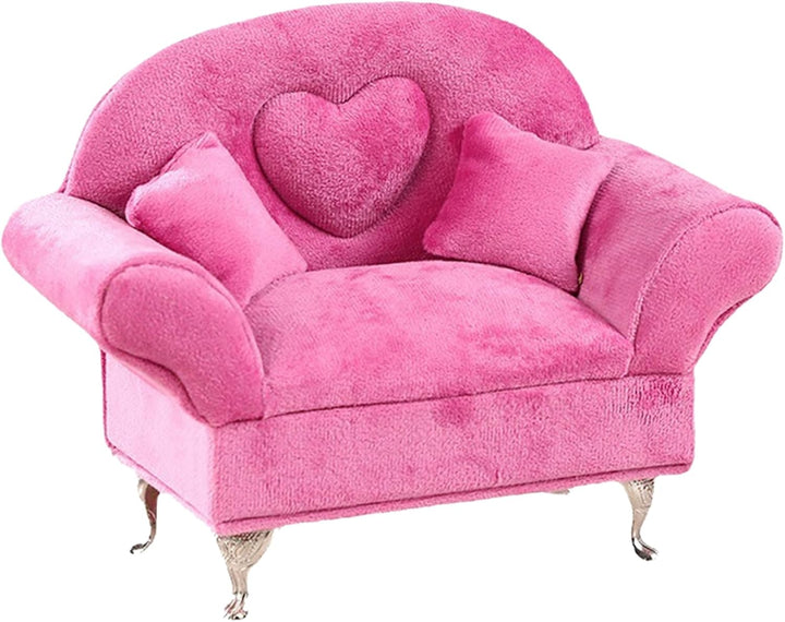Wedhapy Möbel im Massstab 1/6 Schmuckschatulle Fach zum Öffnen Sofa Form Möbel im Massstab 1/6 samti