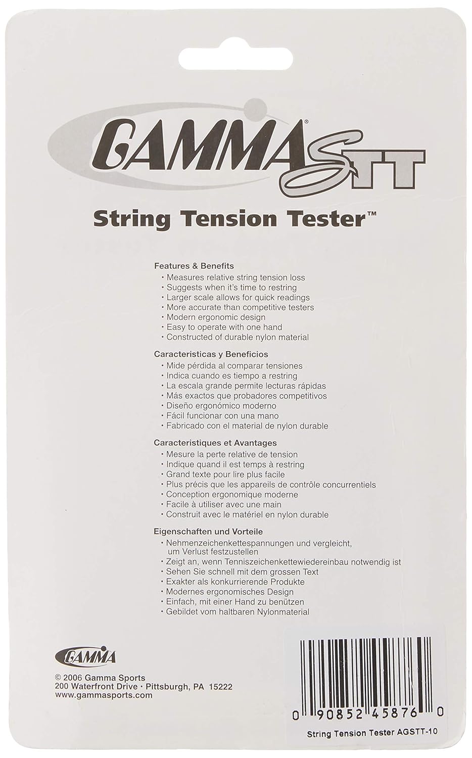 GAMMA Unisex-Erwachsene String Tension Tester Saitenspannungsprüfer, Multi, Einheitsgrösse