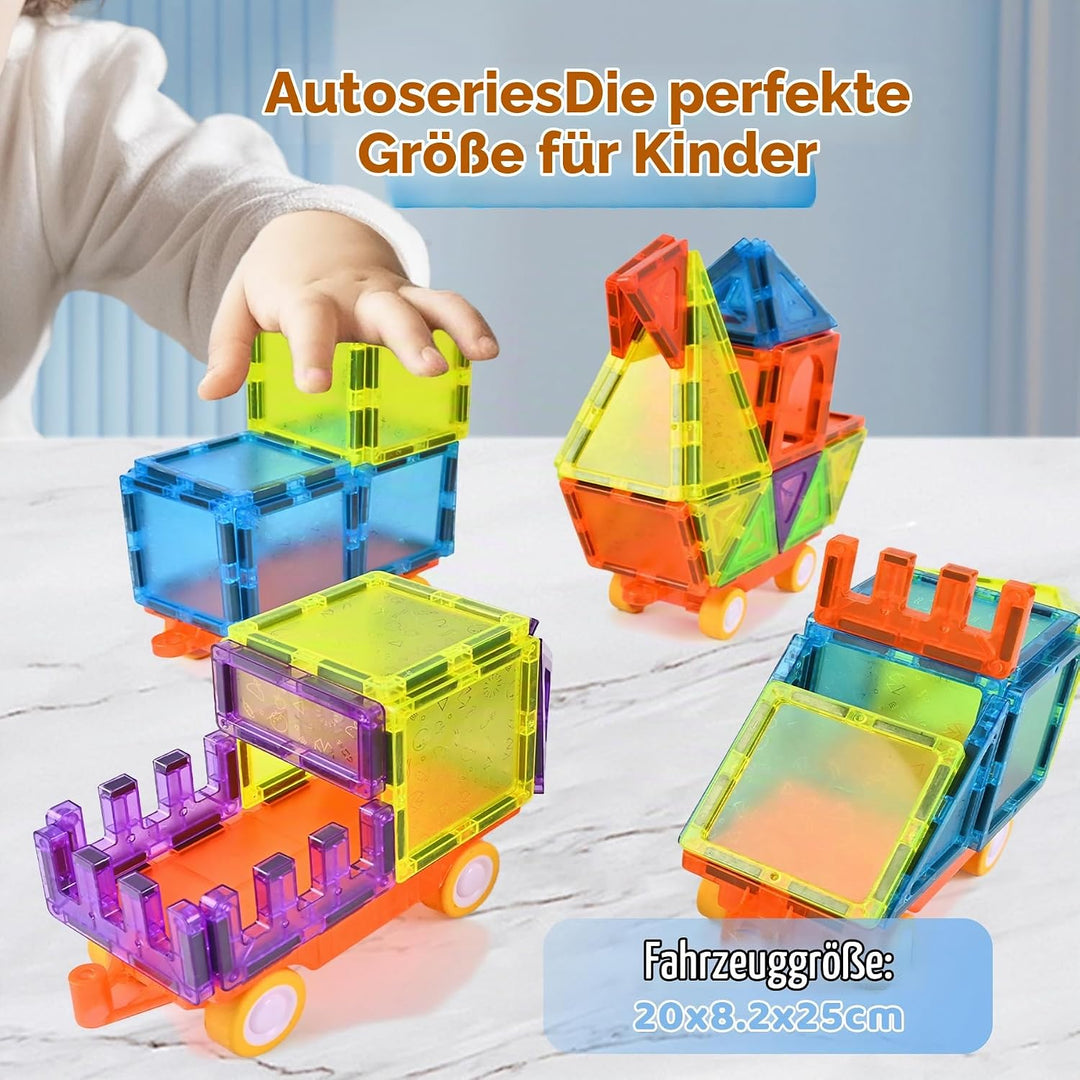 Magnetische Bausteine 92PCS Magnetspielzeug STEM Magnetbausteine ab 3 Jahre, Magnet Spielzeug Kinder