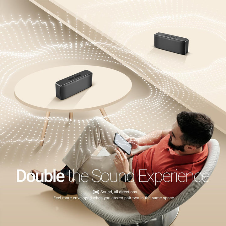 BOGASING S8 Pro Max Bluetooth Lautsprecher, 3 Channel Musikbox mit räumlicher Sound, 5 Treibern & 2