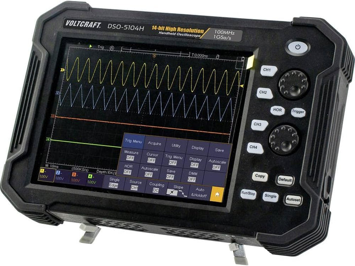 VOLTCRAFT DSO-5104H Hand-Oszilloskop 100 MHz 4-Kanal 1 GSa/s 40 Mpts 14 Bit Digital-Speicher (DSO),