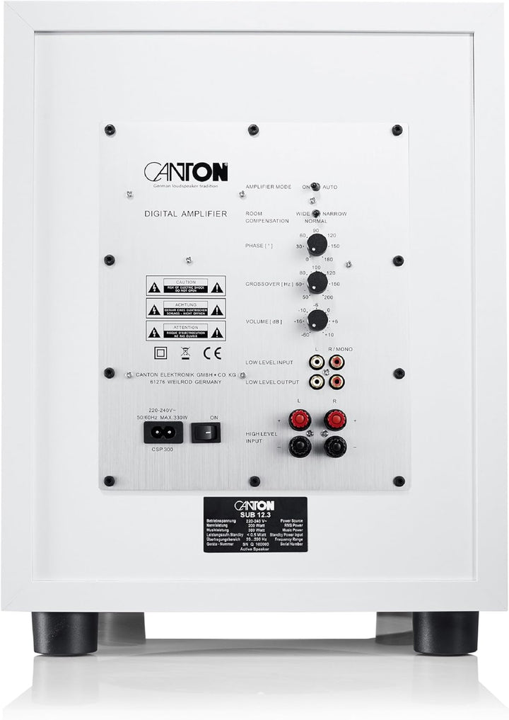 Canton Sub 12.3 Aktiver Subwoofer - Weiss, Weiß