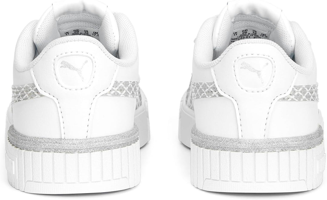 Puma Industries Mädchen Carina 2.0 Mermaid Ps Sneaker 30 EU Puma White Hero Blue Puma Silver, 30 EU