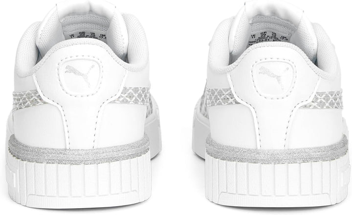 Puma Industries Mädchen Carina 2.0 Mermaid Ps Sneaker 30 EU Puma White Hero Blue Puma Silver, 30 EU