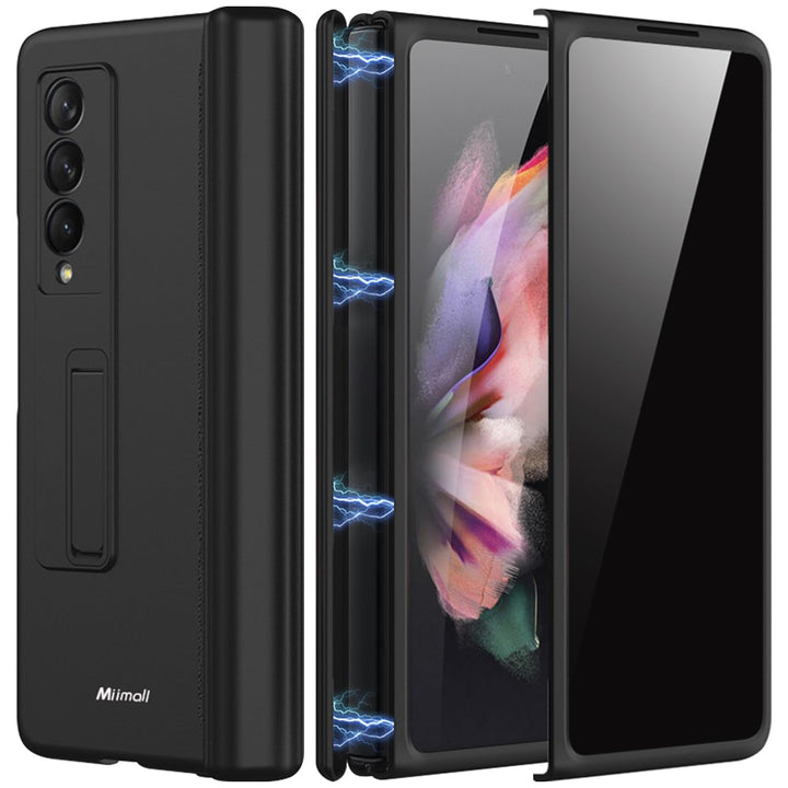 Miimall Kompatibel mit Samsung Galaxy Z Fold 3 Hülle mit Displayschutz Anti-Peeping+Magnetischer Sch