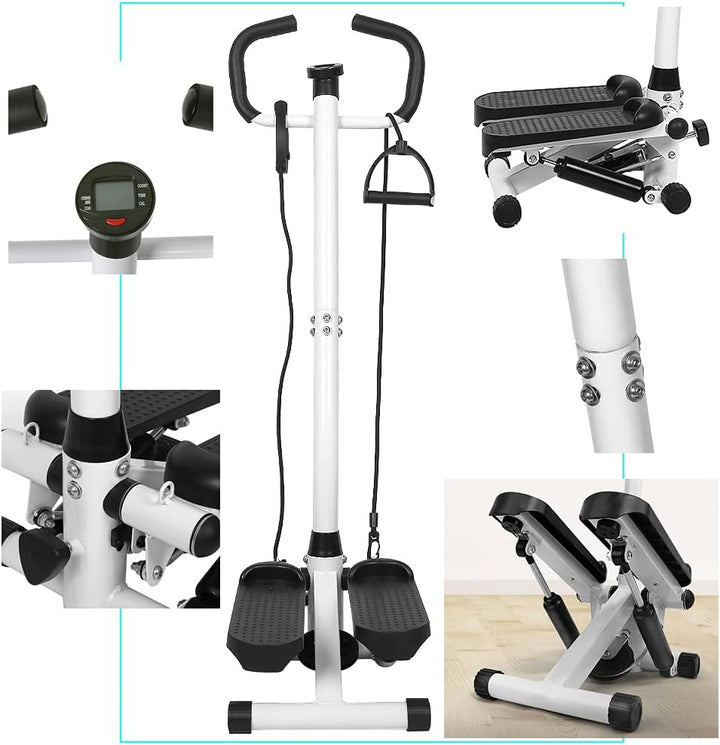 Stepper Hydraulische AVCE Lenker Stepper Fitness mit Display Mini Stepper mit 2 Saiten für hydraulis