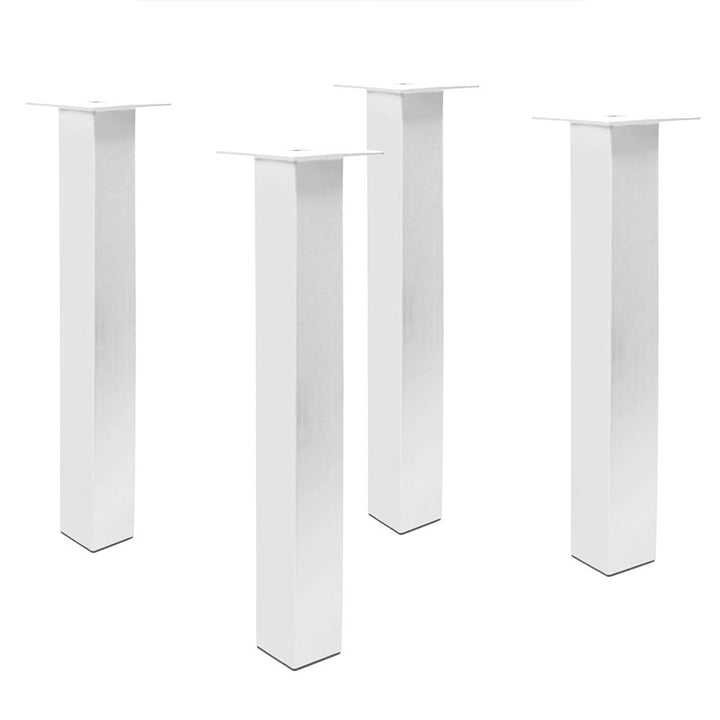 Bentatec 4er Set Tischbein gerade 80/80 Weiss Tischbein Tischkufen Couchtisch