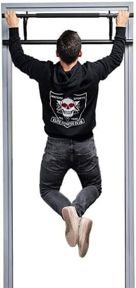 MATCHU - Pull up bar PRO - Klimmzugstange - Keine Schrauben - Rutschfest - Im Türrahmen - Aluminium