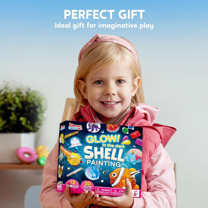 Klever Kits Shell Painting Muscheln Zum Bemalen Kinder Set,Kreatives für Mädchen,DIY Bastelset Set,B