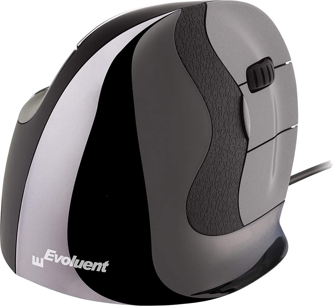 Evoluent VerticalMouse D s, VMDS, Schwarz, Silber, Grau s Mit Kabel Single, s Mit Kabel Single