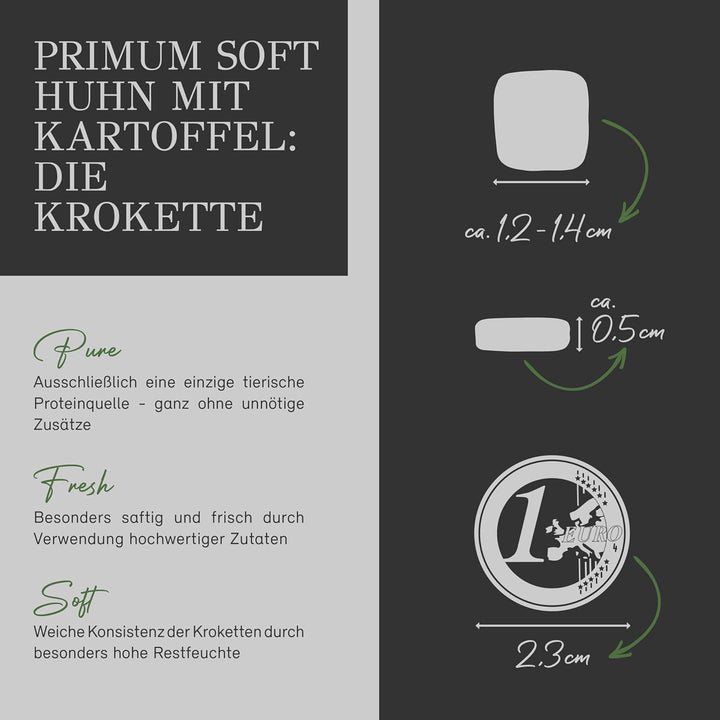 Soft Adult | Halbfeuchtes Hundefutter mit 70% frischem Fleisch für ausgewachsene Hunde. Getreidefrei