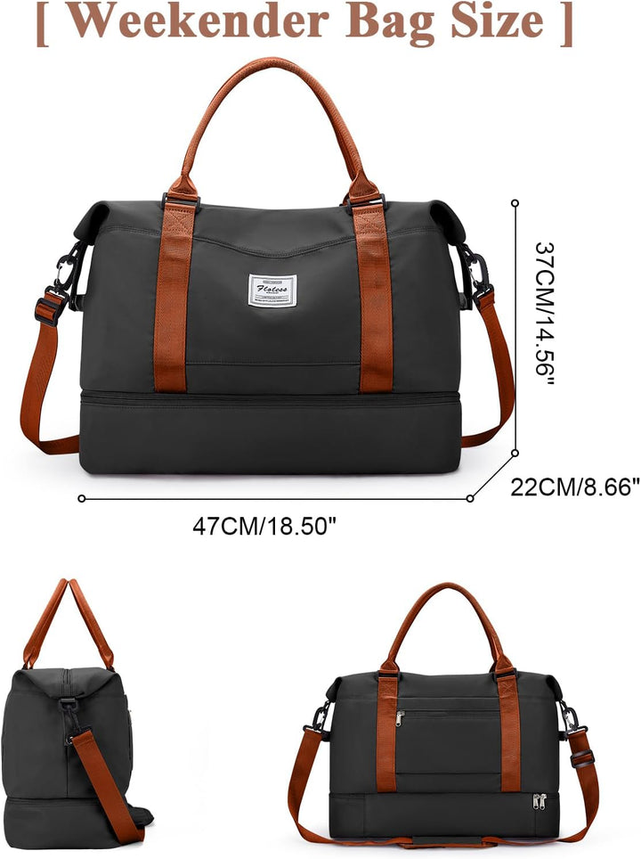 Reisetasche Damen Handgepäck Tasche Sporttasche Weekender Bag Schwimmtasche Wasserdicht Travel Bag D