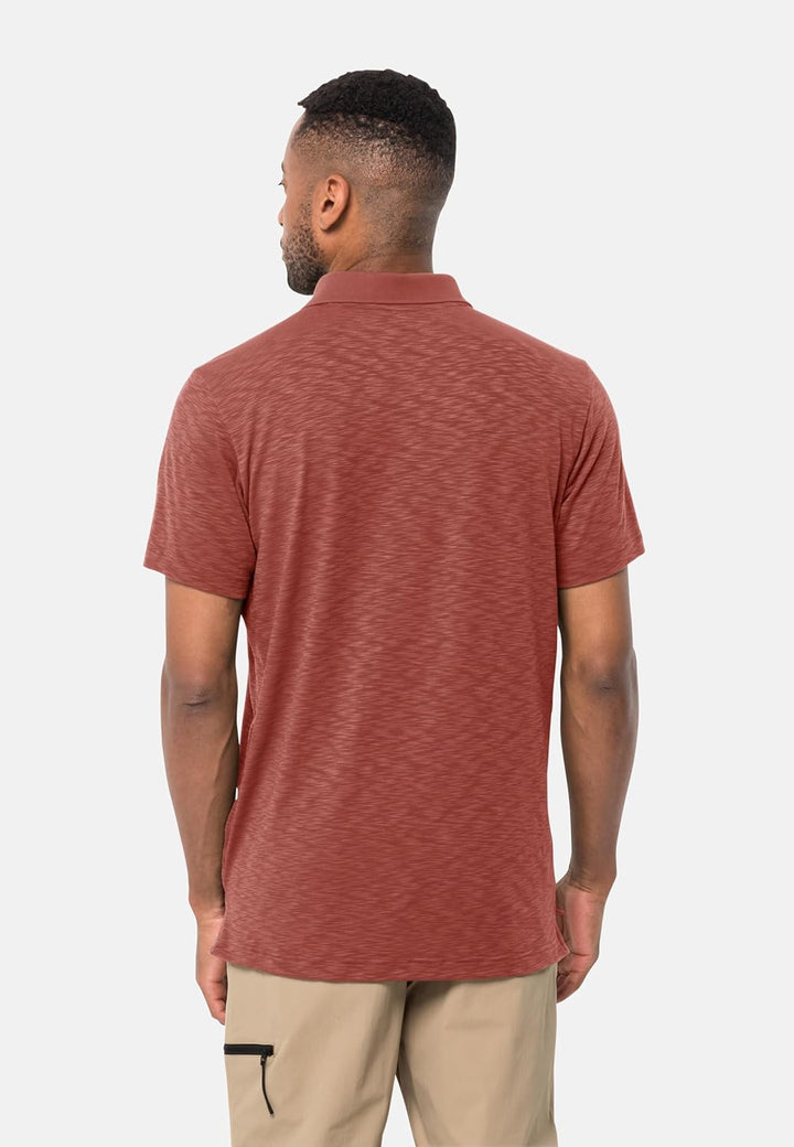 Jack Wolfskin Herren Travel Polo M Polo S Barn Red, S Barn Red
