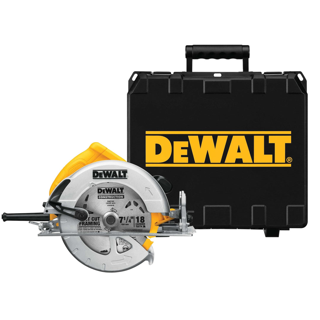 DeWalt 1.600 W Handkreissäge (max. Schnitttiefe 67 mm, für Ablängarbeiten oder Quer- und Neigungschn