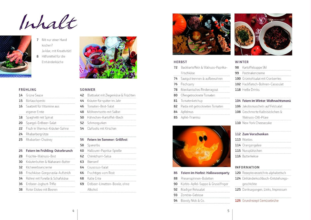 Das Einhänderkochbuch Zwei: Saisonal kochen, ernten, feiern – mit links!: Saisonal kochen, ernten, f