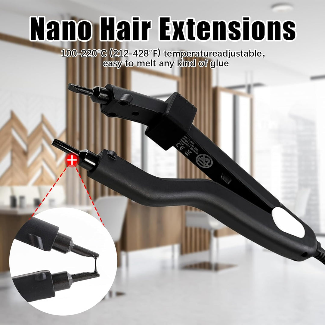 Profi Wärmezange Haar Extensions Iron, 100-240V Haarverlängerungswerkzeug für Haarverlängerung, Salo
