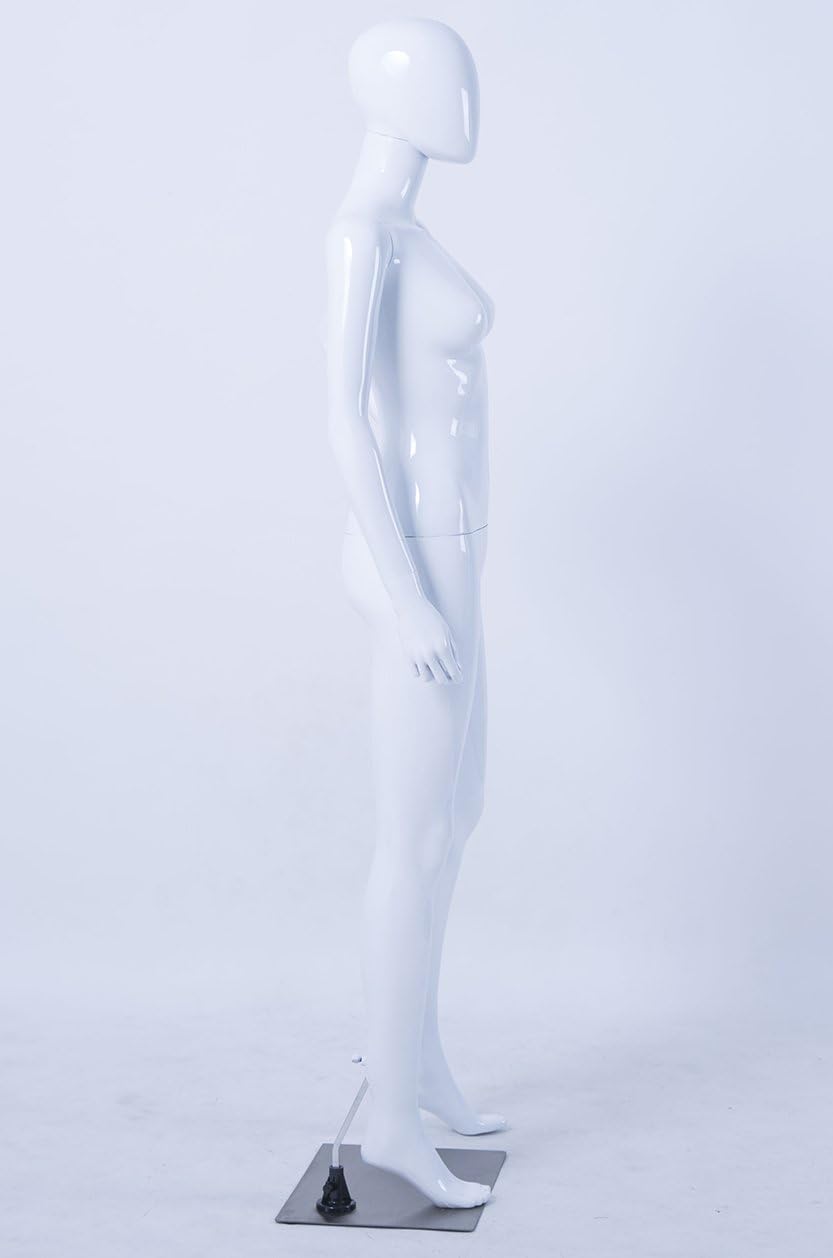 DF-6B Frau Eurotondisplay schöne abstrakte weiss Glanz lackierte Schaufensterpuppe Egghead Neu Weibl