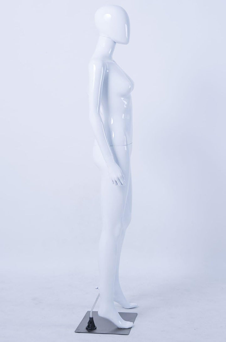 DF-6B Frau Eurotondisplay schöne abstrakte weiss Glanz lackierte Schaufensterpuppe Egghead Neu Weibl