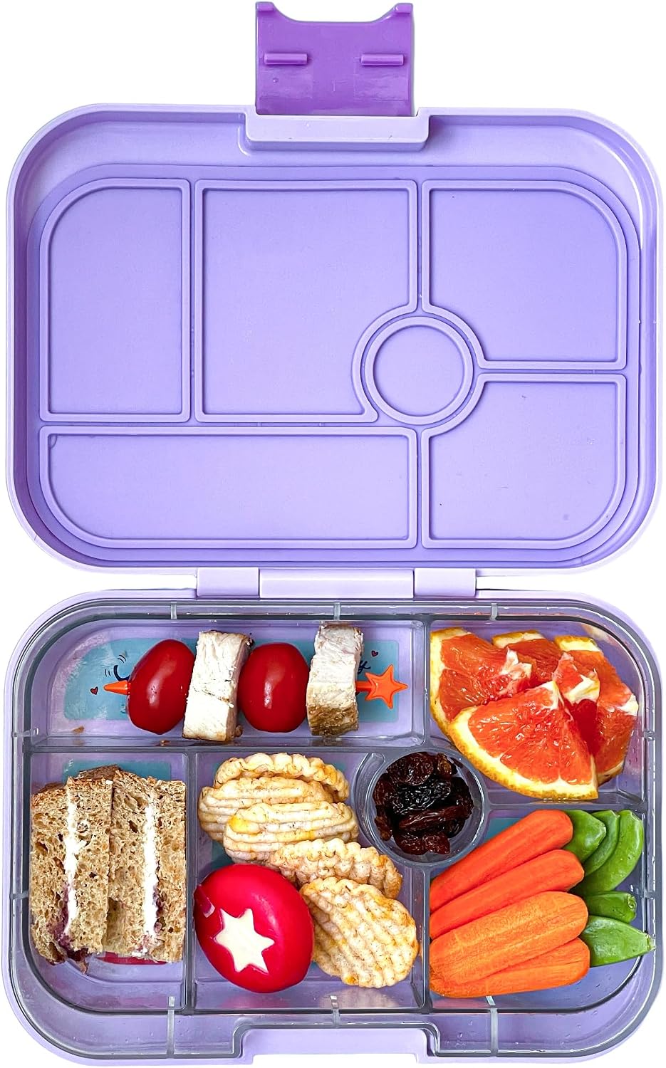 Yumbox Original M Lunchbox - Brotdose 6 Fächer, mittelgross | Bento Box für Kindergarten Kinder, Sch