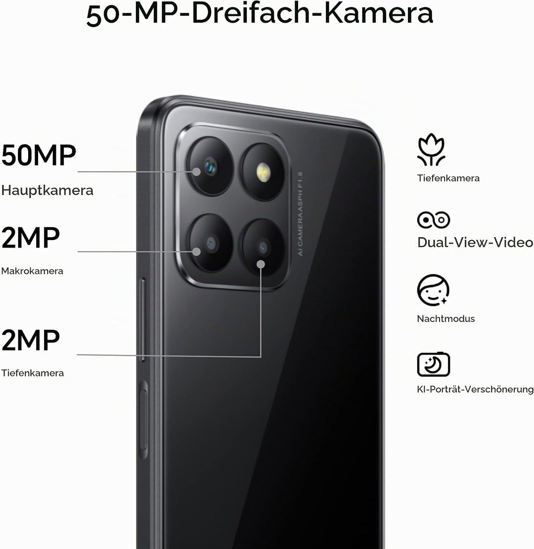 Honor 70 Lite, Smartphone 5G, 4GB+128GB, 6.5" 90Hz FullView Display, 5000mAh, Android 12, Dual SIM,