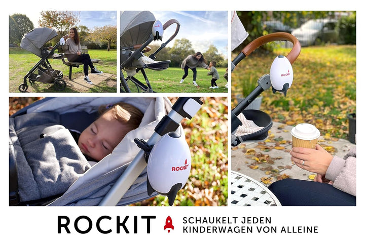 ROCKIT Kinderwagenschaukler -Das Original- Baby Rocker Rakete (wiederaufladbar) stufenlos verstellba